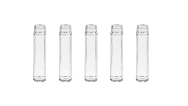 5 Glasröhrchen nebeneinander